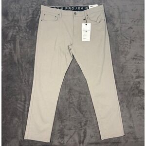 Projek Raw Pants Men's Size 40 Mushroom Bungee Flex Classic Fit Stretch 146100AE